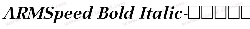 ARMSpeed Bold Italic字体转换